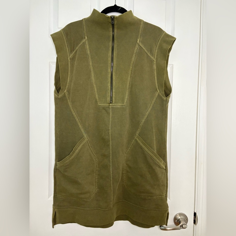 Daily Practice by Anthropologie Meru Mini Dress w/ Pockets Olive Green Medium? - Picture 3 of 8